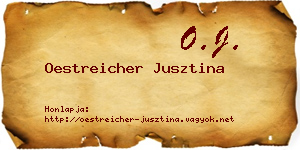Oestreicher Jusztina névjegykártya